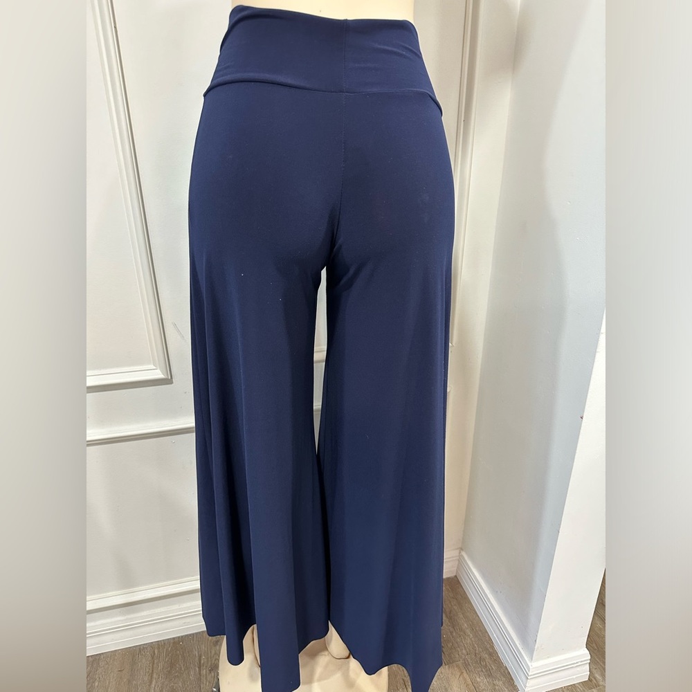 LAST TANGO Asymmetrical Drape Blue Pant, Size Medium - Picture 5 of 7